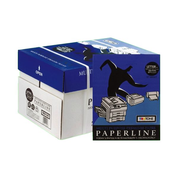 PAPEL BOND BLANCO PAPERLINE 8.5x11 20LBS 70GR 97BR