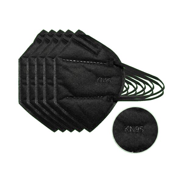 CUBREBOCA KN95 NEGRO P/10 PZAS